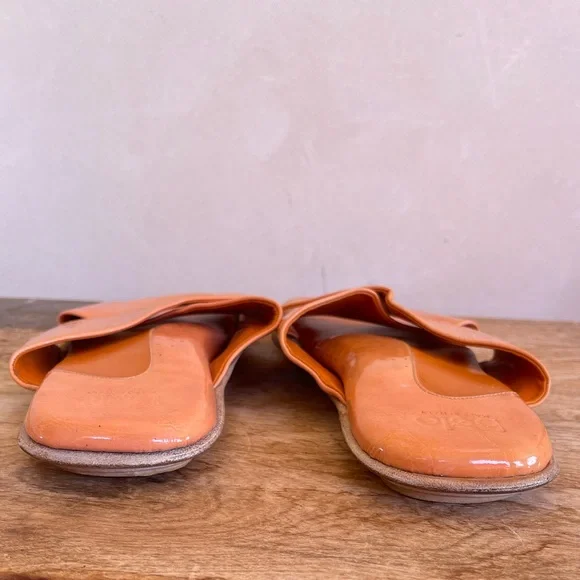 bolo Italian Designer Orange Leather Padded Comfort Sandals Men’s 11 ITALY NICE! - Picture 7 of 12